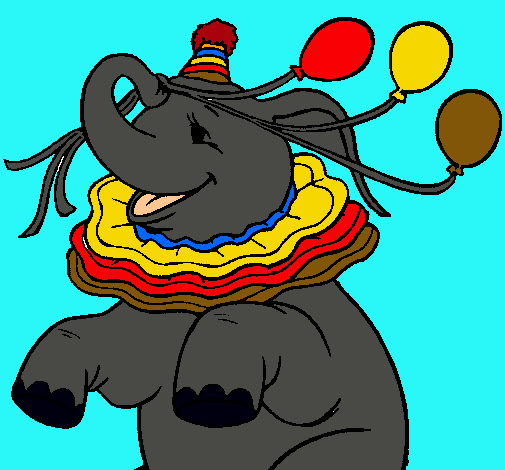 Elefante con 3 globos