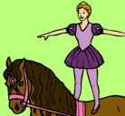 Dibujo Trapecista encima de caballo pintado por annaaylin
