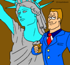Dibujo Estados Unidos de América pintado por leo