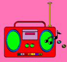 Dibujo Radio cassette 2 pintado por BRENDA