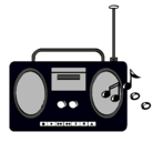 Dibujo Radio cassette 2 pintado por mina