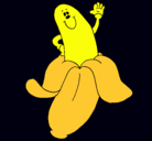 Dibujo Banana pintado por hola
