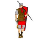 Dibujo Soldado romano pintado por lossupremos