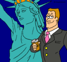 Dibujo Estados Unidos de América pintado por john