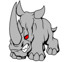 Dibujo Rinoceronte II pintado por REX