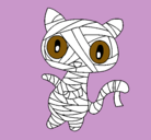 Dibujo Gato garabato momia pintado por alo