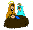 Dibujo Natividad pintado por luisa