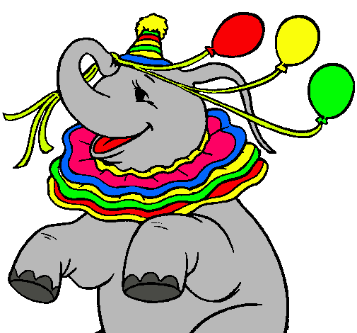 Elefante con 3 globos