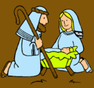 Dibujo Adoran al niño Jesús pintado por chelseastaub