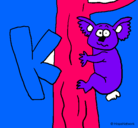 Dibujo Koala pintado por diego