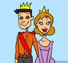 Dibujo Príncipe y princesa pintado por sofia