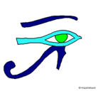 Dibujo Ojo Horus pintado por denisa