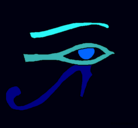 Dibujo Ojo Horus pintado por alexiaetayo