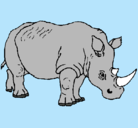 Dibujo Rinoceronte pintado por jose