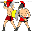 Dibujo Lucha de gladiadores pintado por pablomurillomateo