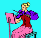 Dibujo Dama violinista pintado por AIRINA