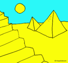 Dibujo Pirámides pintado por sara
