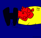 Dibujo Hipopótamo pintado por emilio