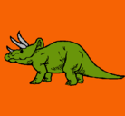 Dibujo Triceratops pintado por josue