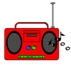 Dibujo Radio cassette 2 pintado por EZEQUIEL