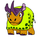 Dibujo Rinoceronte pintado por izan
