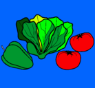 Dibujo Verduras pintado por lorena