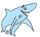 Dibujo Tiburón alegre pintado por mariale