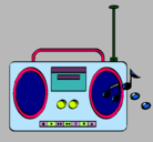 Dibujo Radio cassette 2 pintado por kimy@