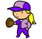 Dibujo Jugadora de béisbol pintado por alejandra