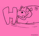 Dibujo Hipopótamo pintado por MARRRRRRRRRRRRTINA