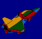 Dibujo Nave cohete pintado por begoa