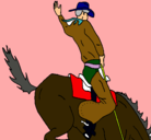 Dibujo Vaquero en caballo pintado por JOAQUIN