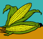 Dibujo Mazorca de maíz pintado por tity