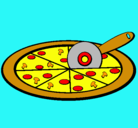 Dibujo Pizza pintado por lucero