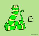 Dibujo Serpiente pintado por serpiente