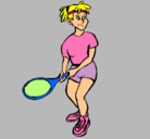 Dibujo Chica tenista pintado por adriana