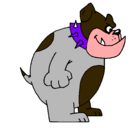 Dibujo Bulldog inglés pintado por rfff