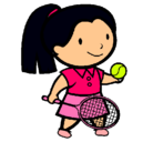 Dibujo Chica tenista pintado por Maria.