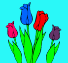 Dibujo Tulipanes pintado por camila