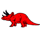Dibujo Triceratops pintado por estefano