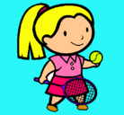 Dibujo Chica tenista pintado por nN.cC