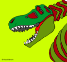 Dibujo Esqueleto tiranosaurio rex pintado por superdinosaurio4000