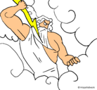 Dibujo Dios Zeus pintado por daniel