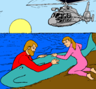 Dibujo Rescate ballena pintado por karen