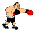 Dibujo Boxeador pintado por maury
