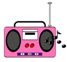 Dibujo Radio cassette 2 pintado por raul