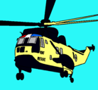 Dibujo Helicóptero al rescate pintado por noe