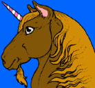 Dibujo Cabeza de unicornio pintado por guinipu