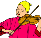 Dibujo Violinista pintado por lydia