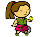 Dibujo Chica tenista pintado por ttt